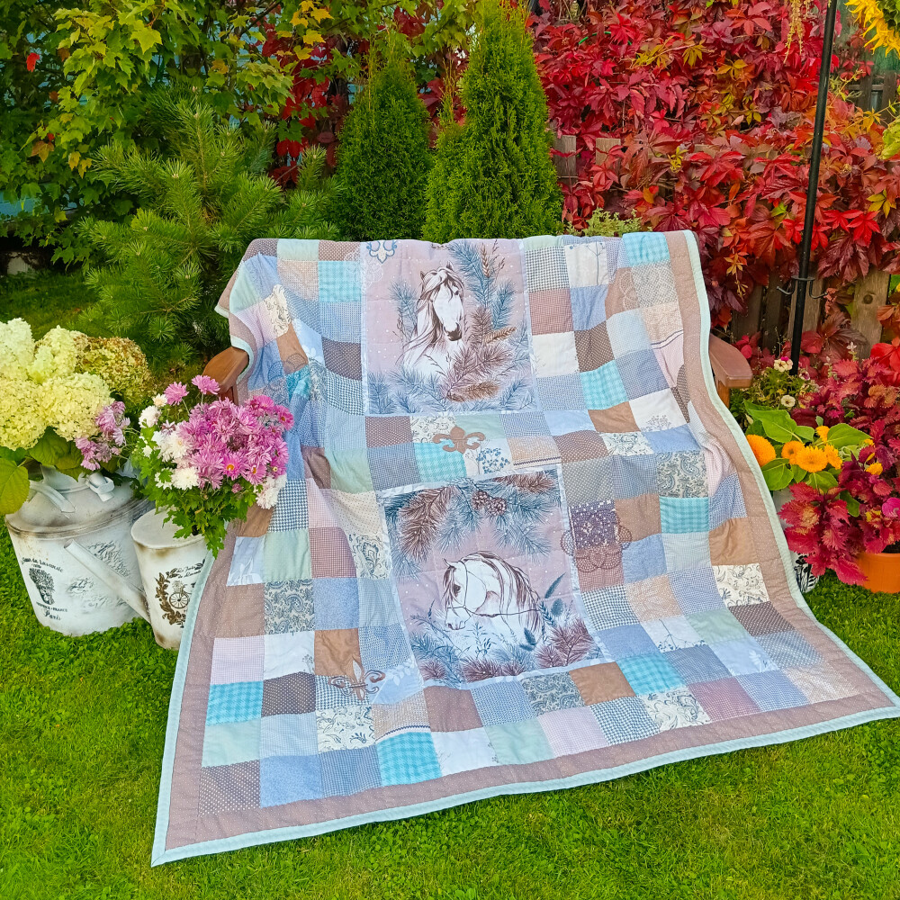 Комплект покрывало и подушка «Туманное утро»