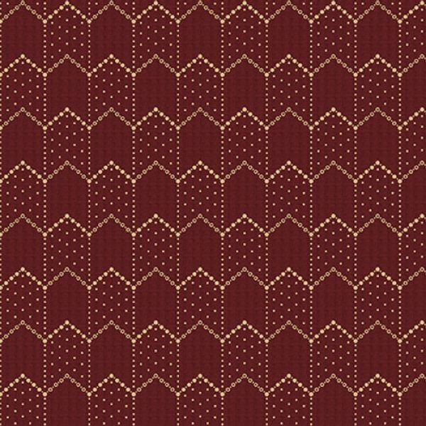 Ткань хлопок пэчворк бордовый, геометрия, Henry Glass (арт. 2919-88)