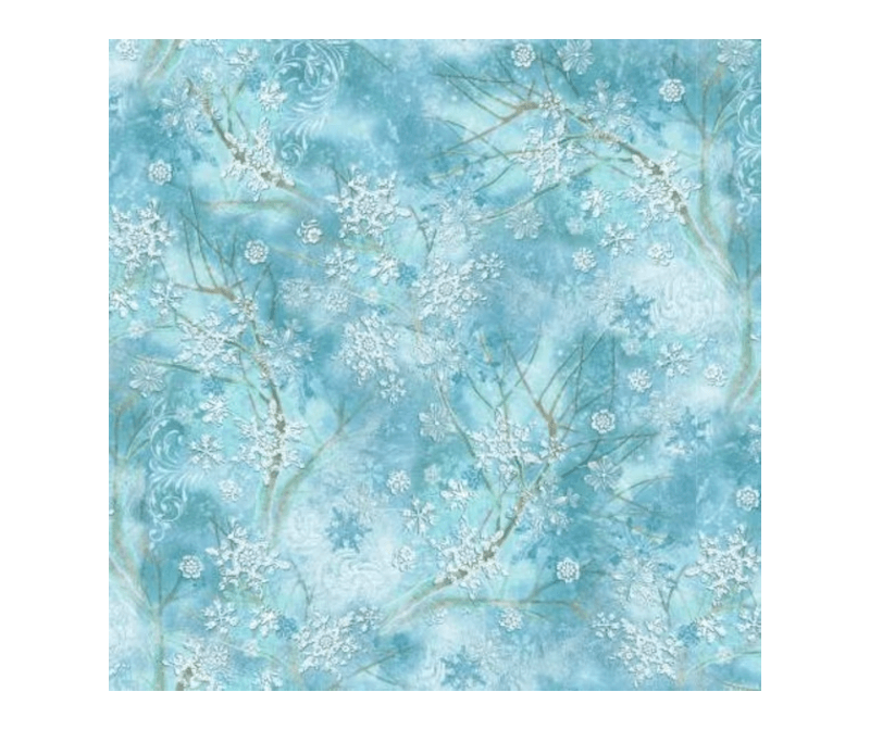 Ткань хлопок пэчворк голубой, новый год, Studio E (арт. 5628-17)
