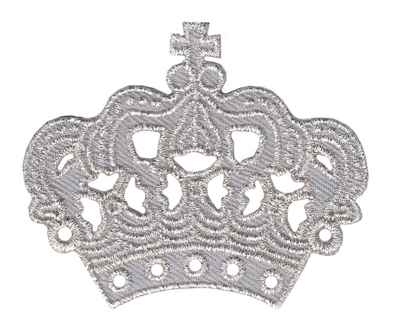 Нашивка «Корона», серебро