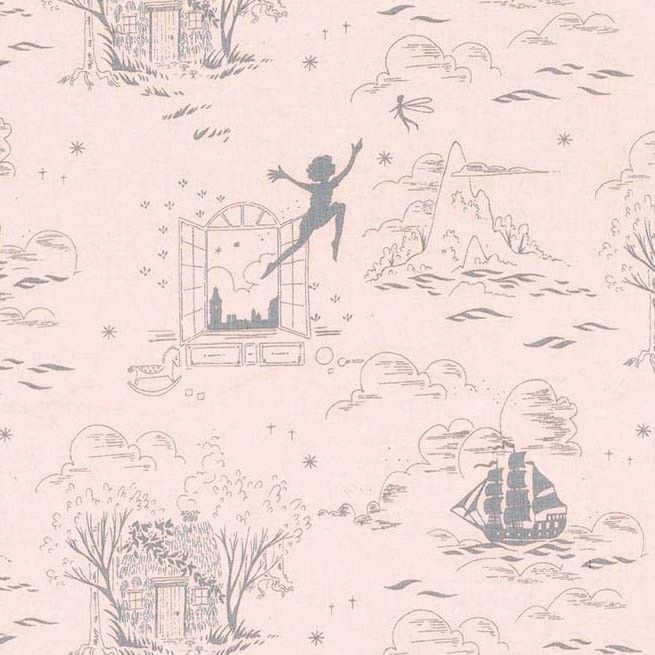 Ткань хлопок пэчворк розовый, необычные морская тематика, Michael Miller (арт. DC7942-BLUS-D)