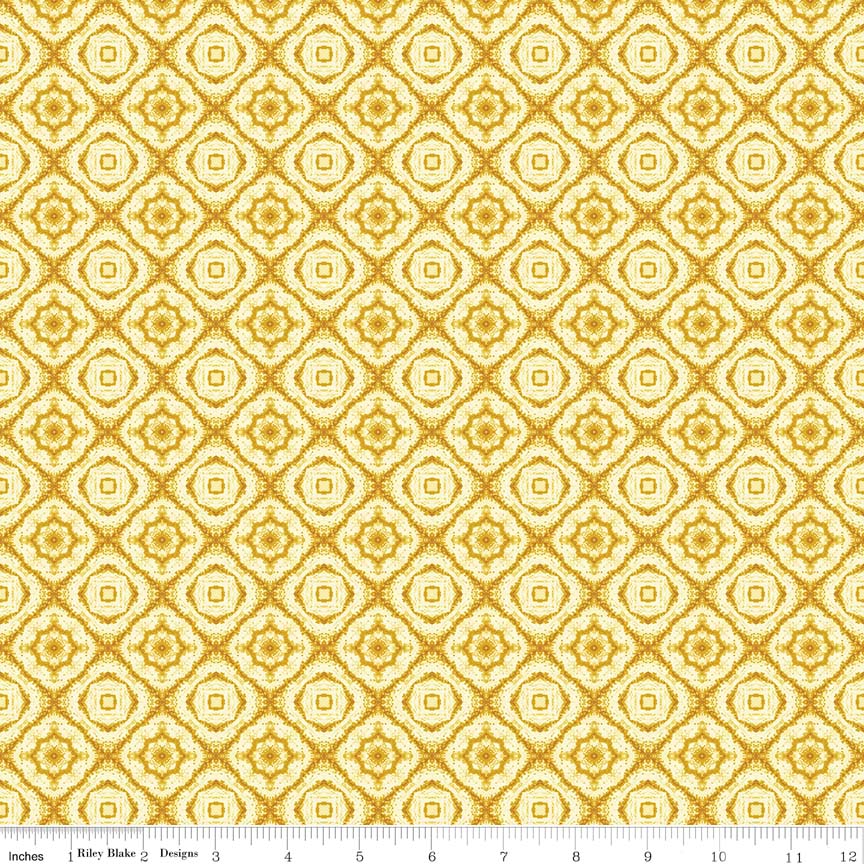 Ткань хлопок для пэчворка желтый, геометрия, Riley Blake (арт. C5222-GOLD)