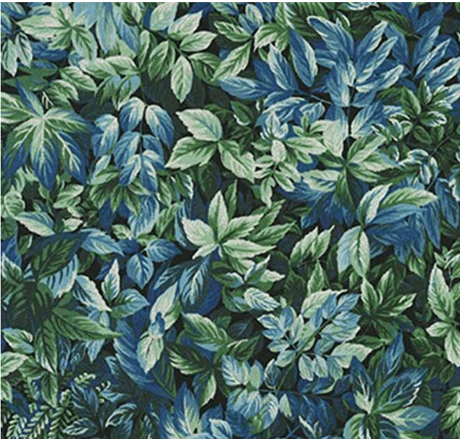 Ткань хлопок пэчворк зеленый, цветы флора, Robert Kaufman (арт. SRKM-20020-71)