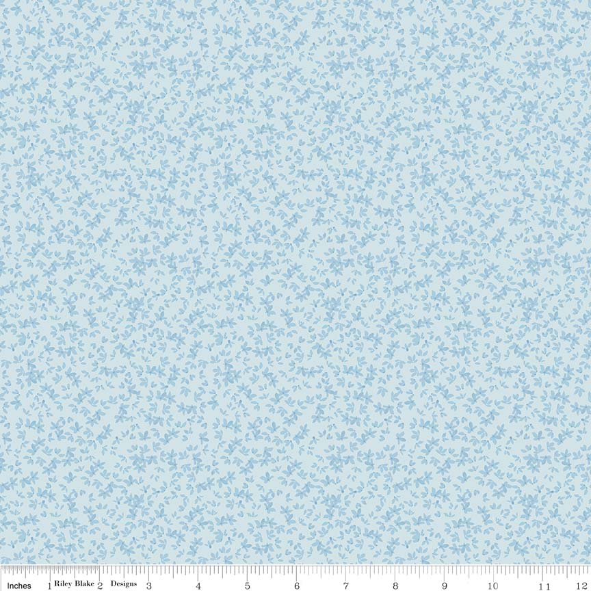 Ткань хлопок для пэчворка голубой, фактура, Riley Blake (арт. C6883-BLUE)
