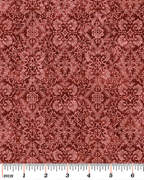 Ткань хлопок пэчворк малиновый, цветы, Benartex (арт. 130934)