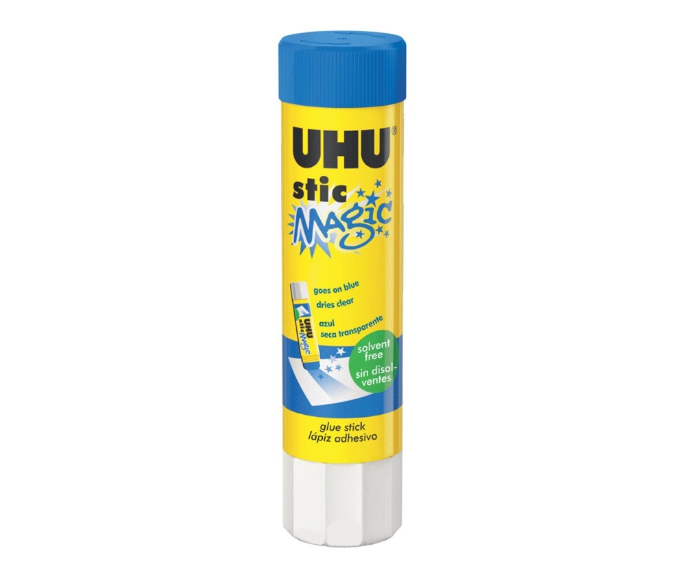 Клей карандаш UHU 00080/B 21 гр.для бумаги, картона и текстиля