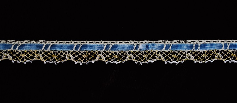 Кружево вязаное хлопковое Mauri Angelo 1959/7GT9/3VE387 16 мм