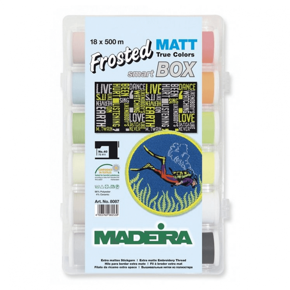 Набор ниток для вышивки Madeira арт. 8087 Frosted Matt №40 18 x 500 м