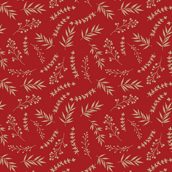 Ткань хлопок для пэчворка красный, цветы, Benartex (арт. 14746M10B)