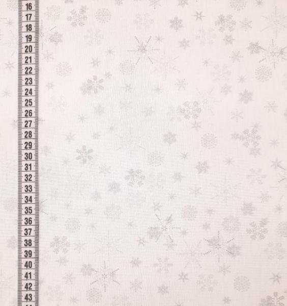 Ткань хлопок пэчворк белый серебро, новый год, Stof (арт. 122837)