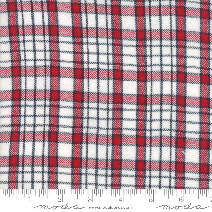 Ткань хлопок для пэчворка красный, клетка, Moda (арт. 5715-16)
