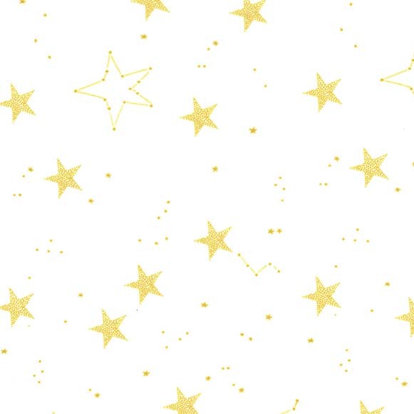 Ткань плюш пэчворк белый, звезды, Michael Miller (арт. SML7194-WHIT-D)