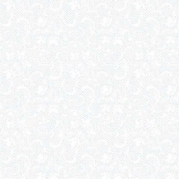 Ткань хлопок пэчворк белый, цветы завитки, Henry Glass (арт. 394-01W)