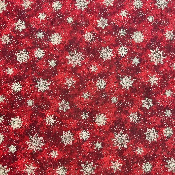 Ткань хлопок для пэчворка красный, новый год, Aurora (арт. AU-NY-251)