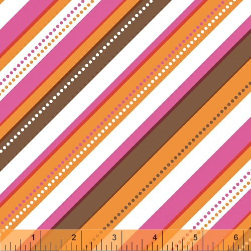 Ткань хлопок для пэчворка для одежды розовый, полоски, Windham Fabrics (арт. 111251)