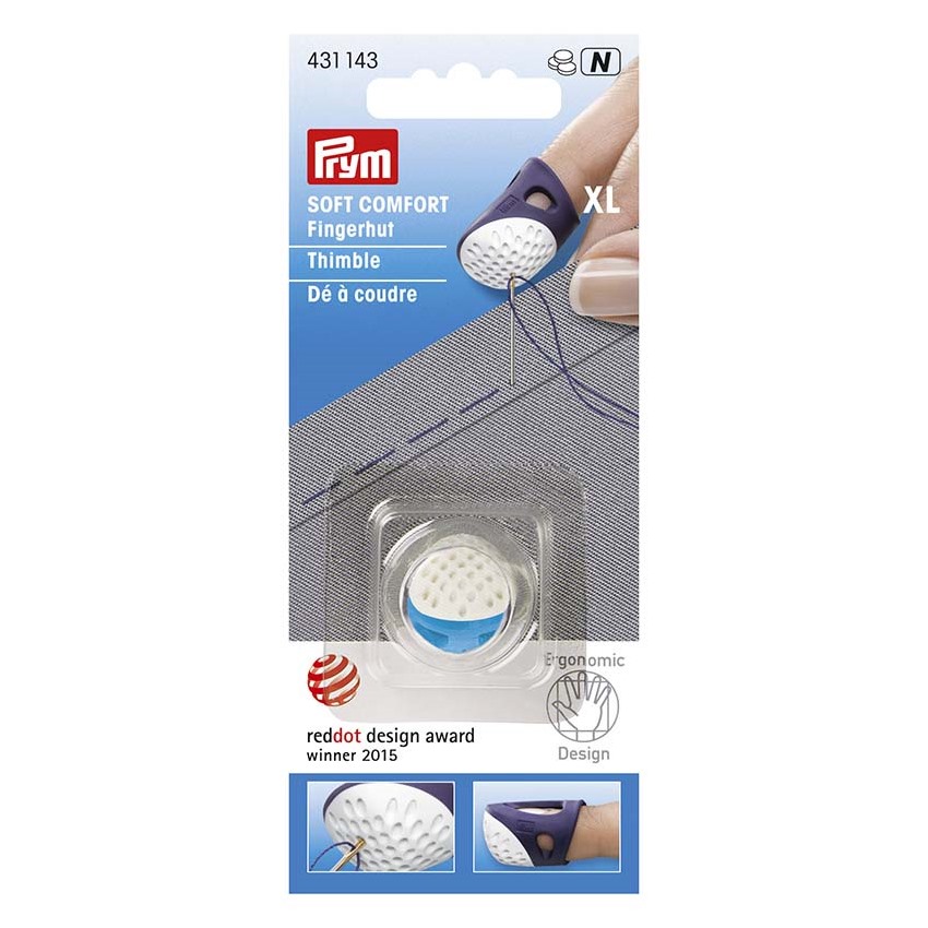 Наперсток Prym 431143 «Ergonomics» пластик размер 19,5 мм голубой
