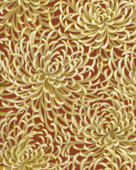 Ткань хлопок пэчворк желтый коричневый, цветы,  (арт. 72596)