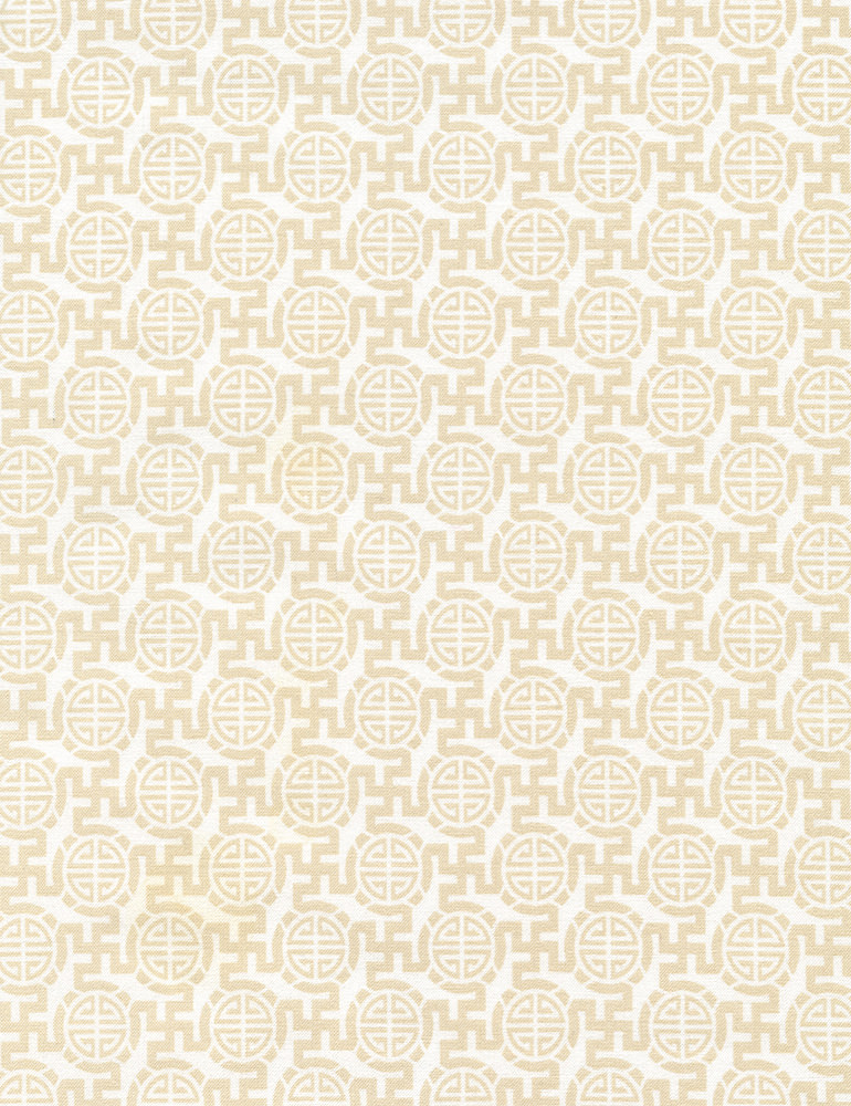 Ткань хлопок для пэчворка бежевый, восточные мотивы, Timeless Treasures (арт. KABUKI-CM1651 CREAM)