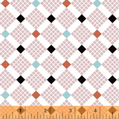 Ткань хлопок пэчворк разноцветные, клетка, Windham Fabrics (арт. 43300-3)