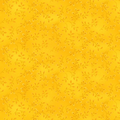 Ткань хлопок пэчворк желтый, флора, Henry Glass (арт. 7755-34)