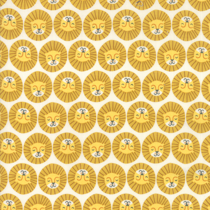 Ткань хлопок  желтый, детская тематика животные, Moda (арт. 13195-13)