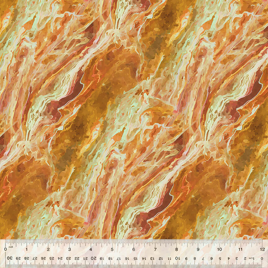 Ткань хлопок для пэчворка оранжевый, муар, Windham Fabrics (арт. 54538D-4)