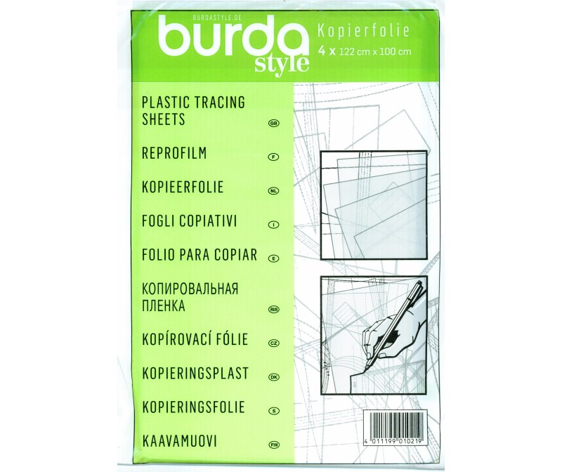 Калька - пленка Burda 1021 A 122 х 100 см, 4 шт.