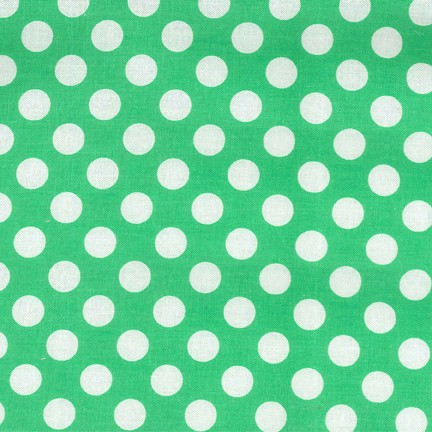 Ткань хлопок пэчворк зеленый, горох и точки, Michael Miller (арт. CX1492-FERN-D)