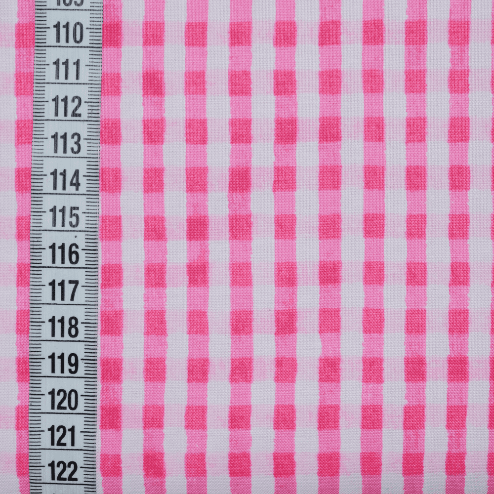 Ткань хлопок для пэчворка для одежды розовый, клетка, Windham Fabrics (арт. 51897D-X)