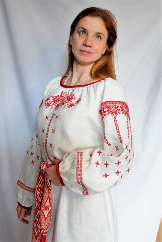 Платье женское с вышивкой «Славянский стиль»