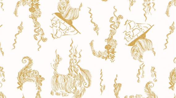 Ткань хлопок пэчворк золото, морская тематика, Timeless Treasures (арт. STELLA-SMRR961 METALLIC)