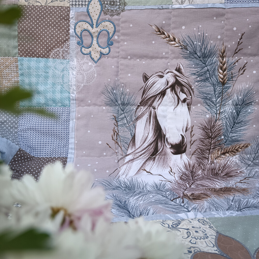 Комплект покрывало и подушка «Туманное утро»