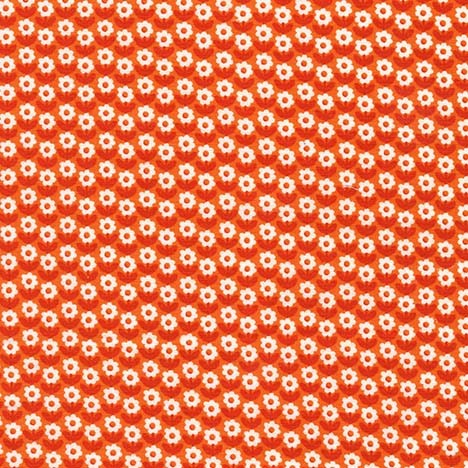 Ткань хлопок пэчворк оранжевый, мелкий цветочек, Michael Miller (арт. 245448)