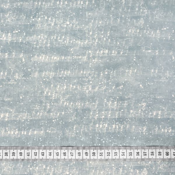 Ткань хлопок для пэчворка для одежды голубой, новый год музыка зима, Wilmington Prints (арт. 3023-39750-414)