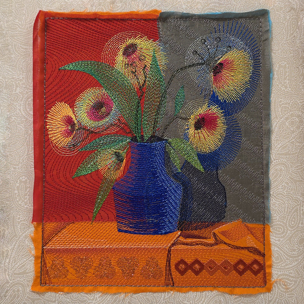 Картина «Букет в синей вазе»