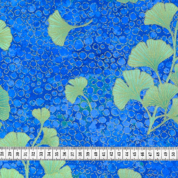 Ткань хлопок для пэчворка синий, цветы, ALFA (арт. 5416-11)