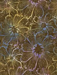 Ткань хлопок пэчворк коричневый, цветы, Timeless Treasures (арт. )