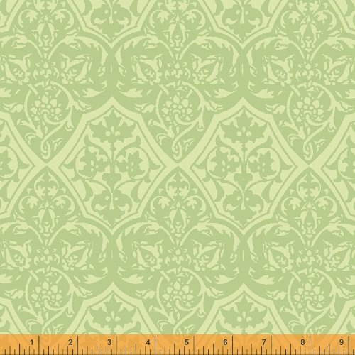 Ткань хлопок пэчворк зеленый, дамаск, Windham Fabrics (арт. 115168)