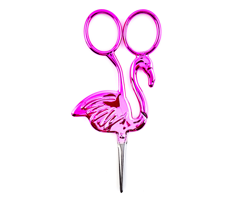 Ножницы вышивальные Hemline B5442.DB «Фламинго» 11,5 см, розовый