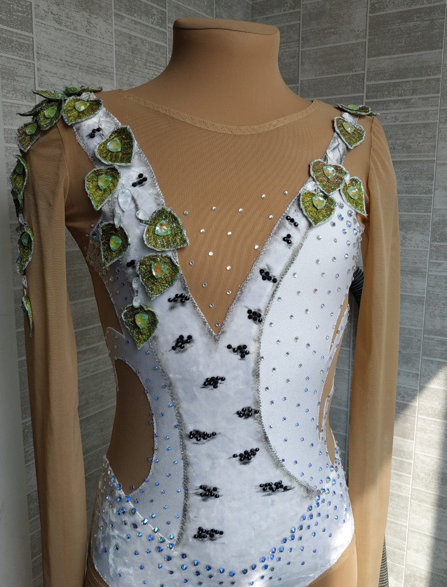 Костюм гимнастический «Белая краса»