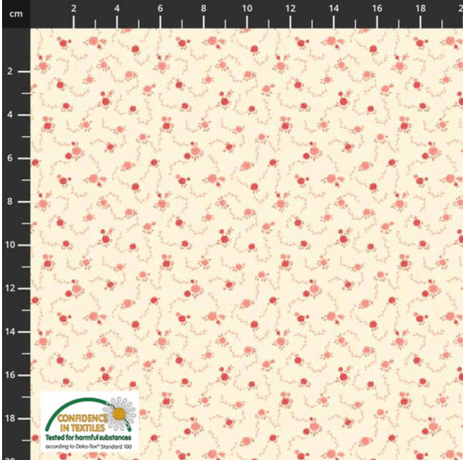 Ткань хлопок пэчворк розовый, мелкий цветочек, Stof (арт. 4501-436)