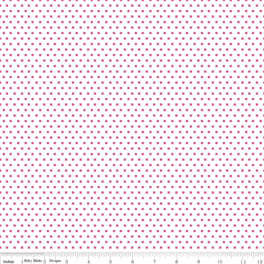 Ткань трикотаж для пэчворка розовый, геометрия, Riley Blake (арт. K6666-PINK)
