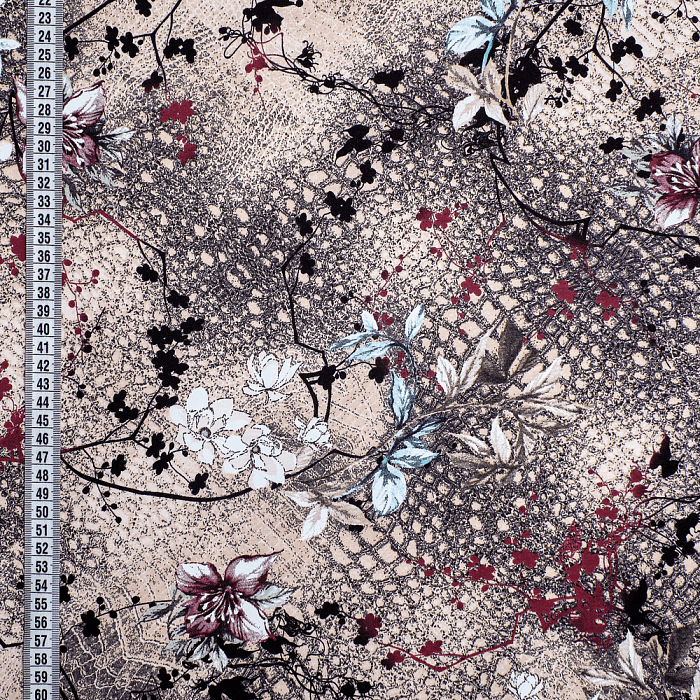 Ткань трикотаж домашний текстиль разноцветные, флора, Stof (арт. 118766)