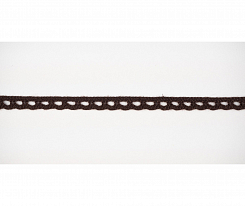 Кружево вязаное хлопковое Alfa AF-010-078 6 мм коричневый