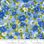 Ткань хлопок пэчворк синий, цветы, Moda (арт. 33611 15)