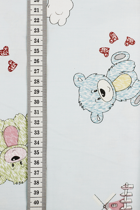 Ткань хлопок пэчворк разноцветные, детская тематика, ALFA C (арт. 246930)
