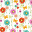 Ткань хлопок пэчворк разноцветные, цветы, Michael Miller (арт. 233304)