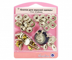 Кнопки для верхней одежды Hemline 405S.N металл 15 мм никель