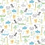 Ткань хлопок для пэчворка разноцветные, детская тематика животные, Benartex (арт. 0882109B)
