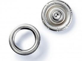 Кнопки непришивные Prym 390107 Джерси 10 мм латунь серебро